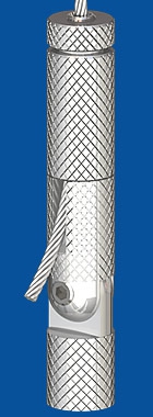 Drahtseilhalter Typ 30 V ZW Gelenk M8i, mit Verriegelungsmutter