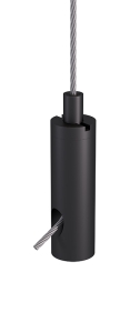 Aluminium Drahtseilhalter Typ 15 ZW, M5ix5, schwarz eloxiert