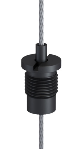 Drahtseilhalter Typ 15 M10x6A, Alu schwarz eloxiert