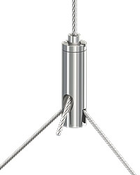 Niro Y-Drahtseilhalter Typ 18 ZW M6i, Schlitz 2,5 mm