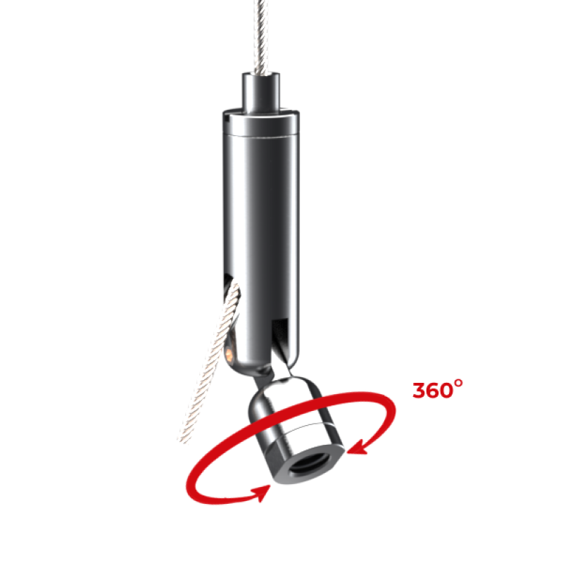 360° Gelenkhalter Typ 18 ZW M6i, vernickelt