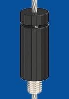 Drahtseilhalter Typ 30 SV M8, mit Verriegelungsmutter schwarz