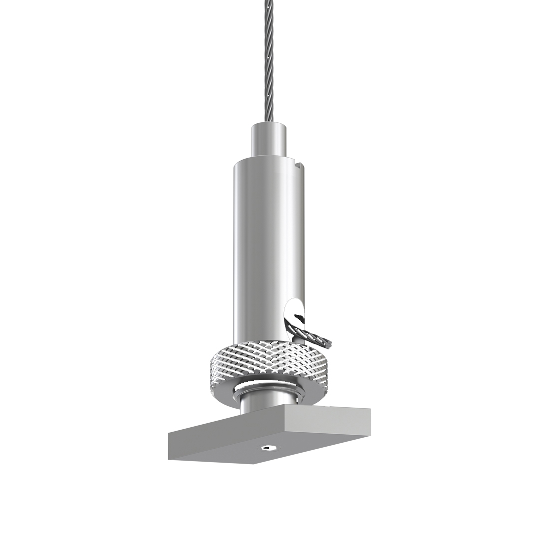 Drahtseilhalter Typ 18 ZW mit Rändelmutter und Nutstein 20x8,5x4mm