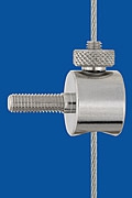 Drahtseilhalter Typ 15 V M5x15 Q, mit Verriegelungsmutter