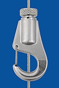Drahtseilhalter Typ 15 V Haken, mit Aushängesicherung, mit Verriegelungsmutter