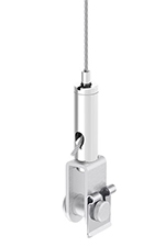 Drahtseilhalter Typ 15 ZW mit Niro-Zylinderschraube und Niro-Blechklammer +Bolzen +SL Sicherung