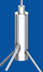 Y- Drahtseilhalter Typ 18 ZW M6i, Q 4,5 mit Gewindestift M6