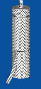 Drahtseilhalter Typ 30 V ZW M6i m.R., mit Verriegelungsmutter