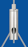 Drahtseilhalter Typ 18 ZW M6i m. Schlitz 2,5 o.R. mit Gewindestift M6