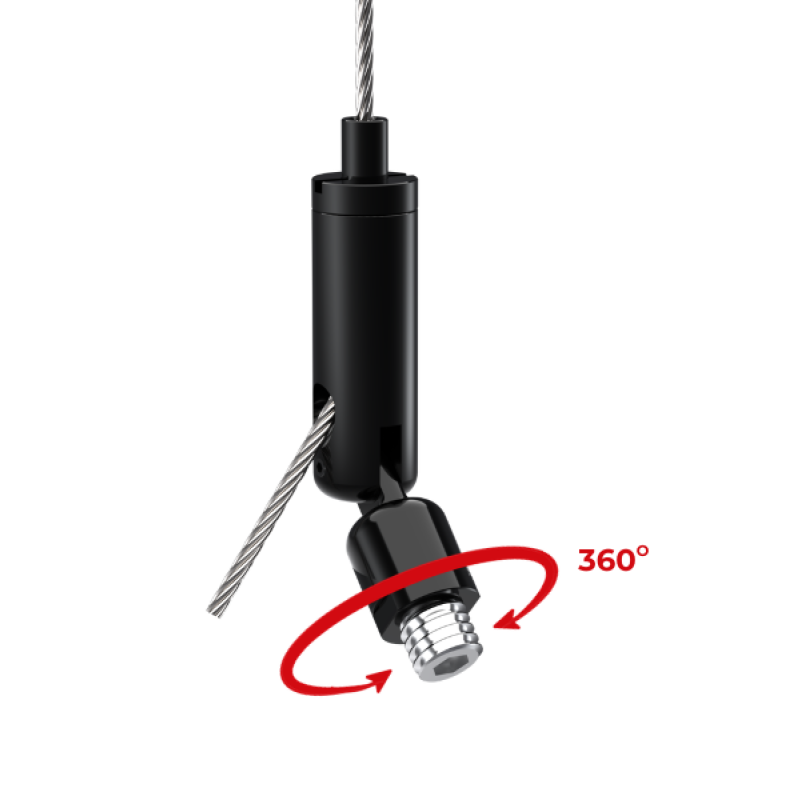 360° Gelenkhalter Typ 15 ZW M6, schwarz verzinkt