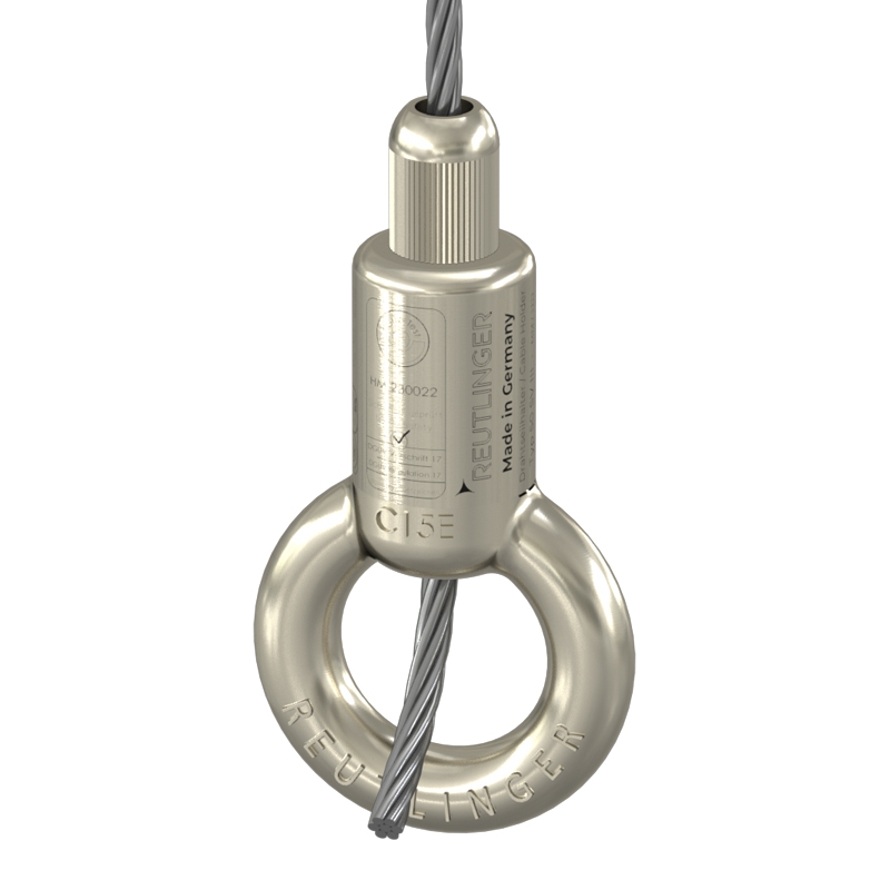 Drahtseilhalter Typ 50 SV III, Ring Integral, silber