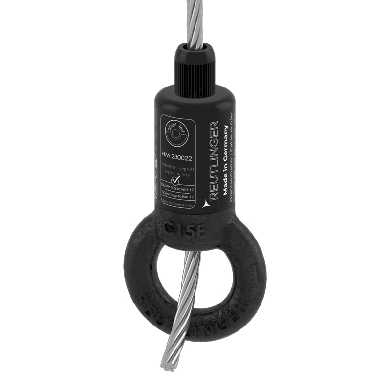 Drahtseilhalter Typ 66 SV III Ring Integral, schwarz