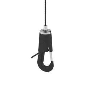 Designhook WROP Type 15 ZW with safety gate, lateral cable exit, black