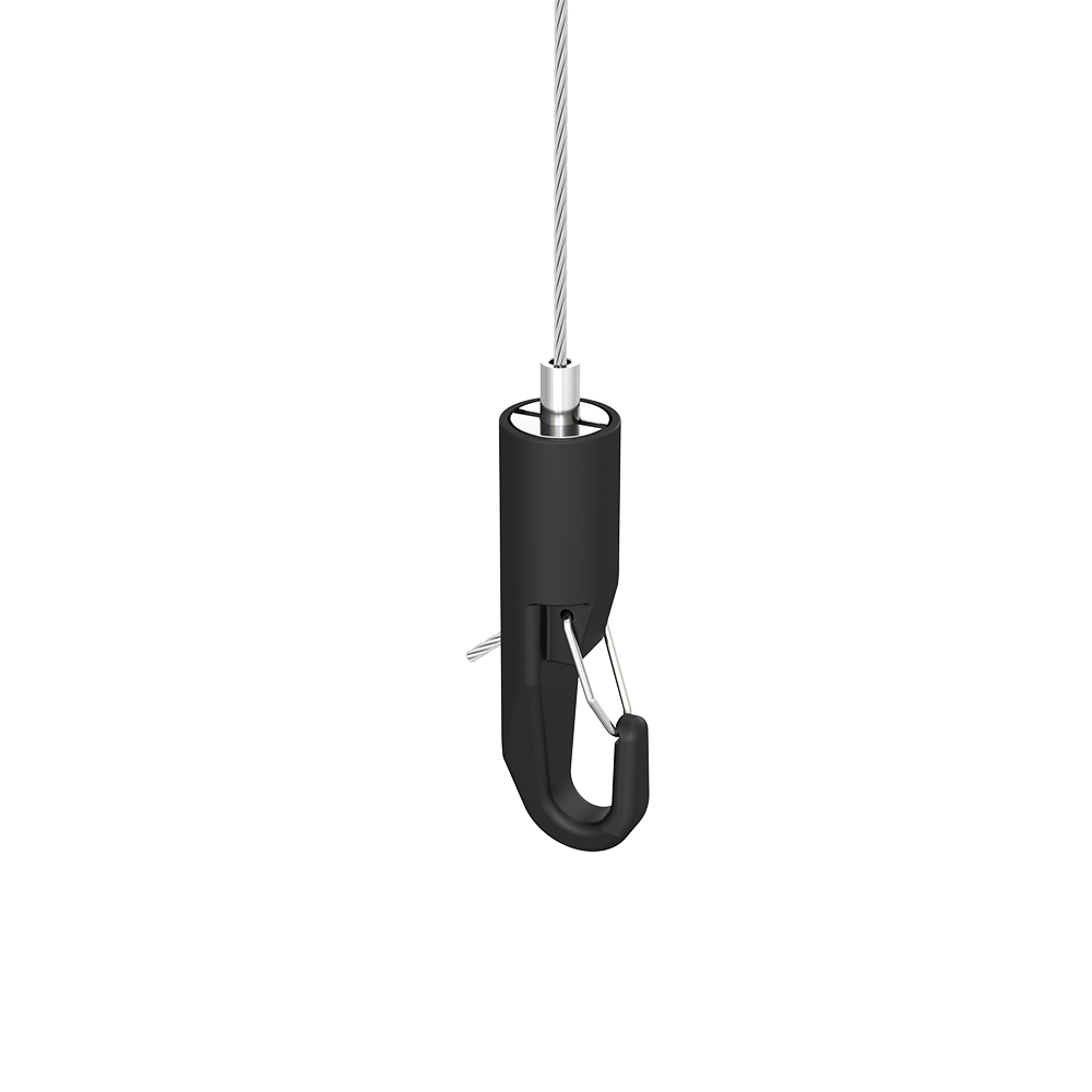 Cable holder type 12 hook eco slim, black