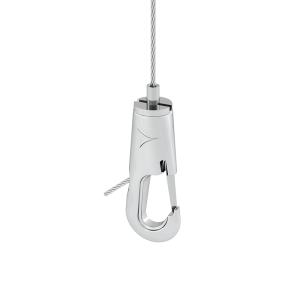 Designhook WROP Type 15 ZW with safety gate, lateral cable exit, silver