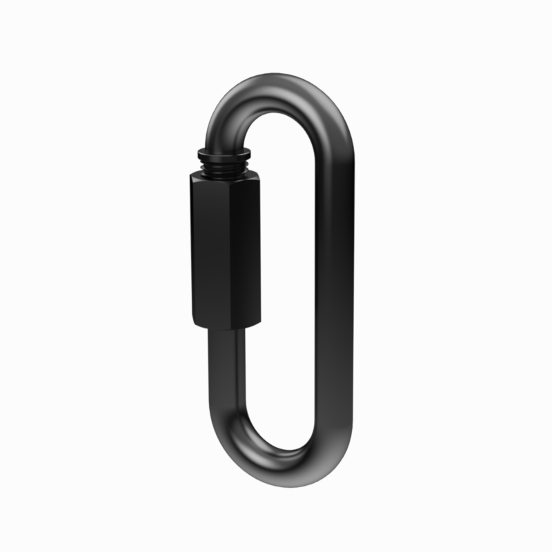 Quick connection element according to DIN 56927 with wide opening, form B-350, black
