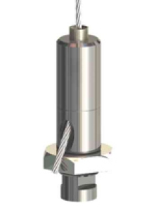 Holder type 12 ZW - NK; M4; with flat hexagon nut M8x1; SW 12x3 mm