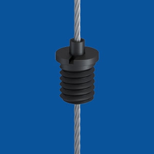 Cable Holder Type 12 M8x1 A9, black zinc coated